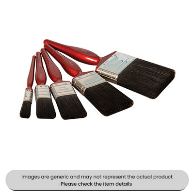 Mehr Professional Paint Brushes 1" With Lacquered Mahogany Handles Pack Qty 4