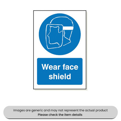 B&Q -  Wear Face Shield Adhesive 240X360mm Pack Qty 1