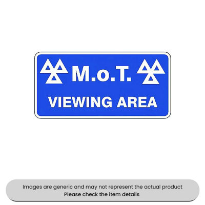 Mehr Mot Viewing Area Foamex 300X600mm Pack Qty 1 from B&Q