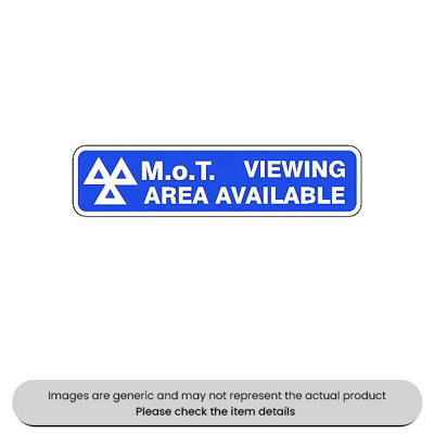 Mehr Mot Viewing Area Available Foamex 150X600mm Pack Qty 1 from B&Q