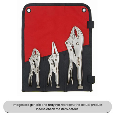Mehr Chrome Vanadium Drop Forged Grip Plier Set Pro Lock 3Piece Set Pack Qty 1 from B&Q
