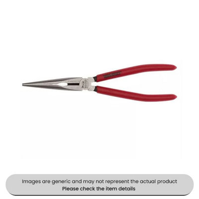 Mehr Mega Bite Long Nose Pliers Vinyl Grip Titanium Coated 160X1.5mm Pack Qty 1 from B&Q