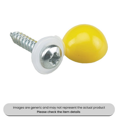 Mehr Zinc Plated No. Plate Fixings Yellow Domes & Screws 8X3/4" Pack Qty 100 from B&Q