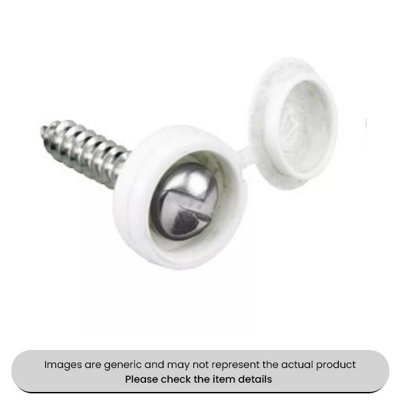 Mehr Zinc Plated No. Plate Fixings White Security Flip Top Screws 8X3/4" Pack Qty 25 from B&Q
