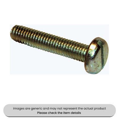 Mehr Zinc Plated Steel Machine Screws Slotted Pan Head Metric M5X50 Pack Qty 50 from B&Q