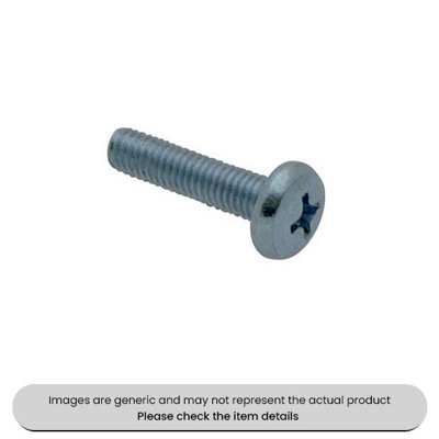 Mehr Zinc Plated Steel Machine Screws Pzd Pan Head Metric M5X50 Pack Qty 100 from B&Q