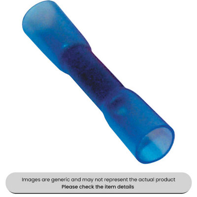 Mehr Blue Heat Shrink Terminals Adhesive Lined Butt Connectors Pack Qty 25