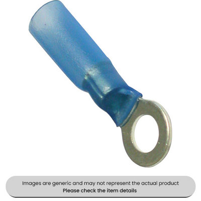 Mehr Blue Heat Shrink Terminals Adhesive Lined 5mm Fork Terminals Pack Qty 25 from B&Q