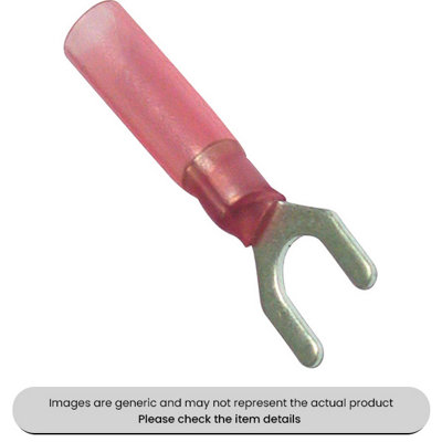 Mehr Red Heat Shrink Terminals Adhesive Lined 5mm Fork Terminal Pack Qty 25 from B&Q