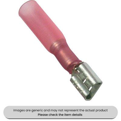 Mehr Heat Shrink Terminals Adhesive Lined 6.3mm Female Spade Terminalspack Qty 25 from B&Q