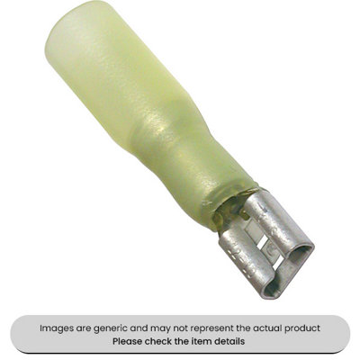 Mehr Heat Shrink Terminals Adhesive Lined 6.3mm Female Spade Terminals Pack Qty 25 from B&Q