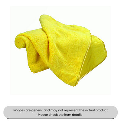 Mehr Yellow Microfibre Drying Microfibre Towels 60X80Cm Pack Qty 1 from B&Q