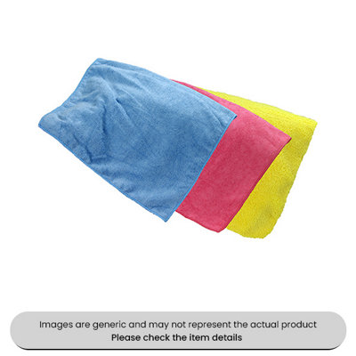 Mehr Yellow Heavy Duty Microfibre Cloths 40X40Cm Pack Qty 10 from B&Q