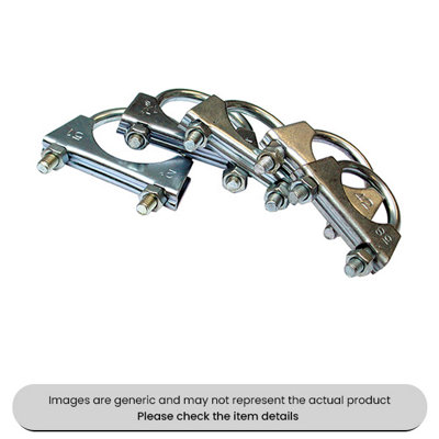 Mehr Zinc Plated Exhaust Clamps U Type 38-50mm Size Pack Qty 25 from B&Q