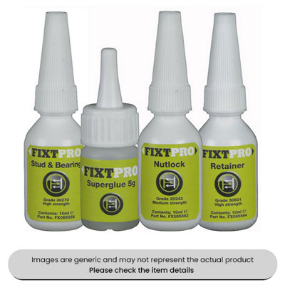 Mehr Fixt Anaerobic Adhesives Small Bottles With NutlockStud & Bearing Pack Qty 4 from B&Q