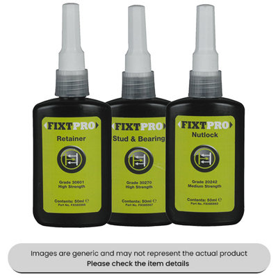 Mehr Fixt Anaerobic Adhesives Large Bottles With NutockStud & Bearing Pack Qty 3 from B&Q