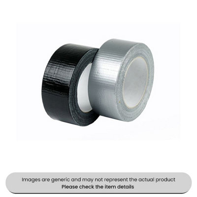 Mehr Black & Silver Gaffer Tape 50mmx50M Pack Qty 2 from B&Q