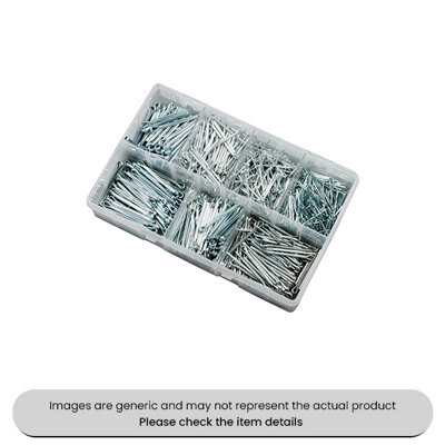 Mehr Zinc Plated Split Cotter Pins Imperial Small Sizes Assorted Box 1000Pcs from B&Q