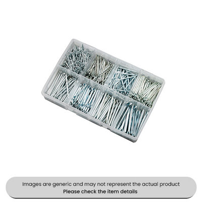Mehr Zinc Plated Split Cotter Pins Metric Sizes Assorted Box 600Pcs from B&Q