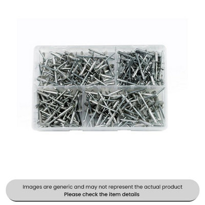 Mehr Aluminium Rivets Large & Standard Flange Assorted Box 200Pcs from B&Q