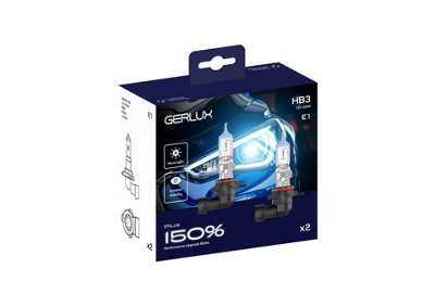 B&Q -  Gerlux Hb3 (9005) Halogen Headlight Bulbs +150% Brighter12V 60W P20DPack Of 2