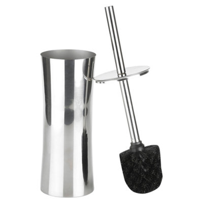 3Pcs Stainless Steel Matching Dispenser Tumbler Toilet Brush Set from B&Q