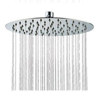 Chrome  9.5''shower Head Large Flat Rainfall Head from B&Q