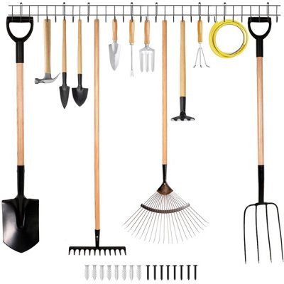  - Garden Tool Rack Holder Garage Shed Wall Mounted Storage Organiser