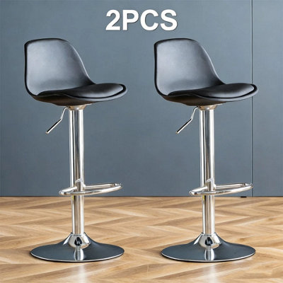 2X Adjustable Swivel Breakfast Bar Stools With Gas Lift  KitchenCafePub Chairs from B&Q