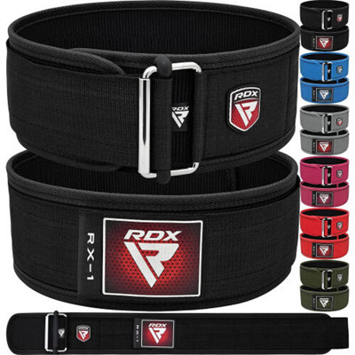 (LargeBlack) Rdx Weight Lifting BeltAdjustable Back Support from B&Q