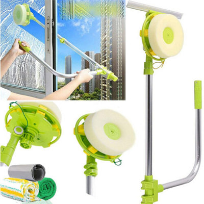 High-Rise Window Cleaner Telescopic Window Squeegee Cleaning Kit With Rotating HeadGlass Dust Extendable Cleaning Cleaner from B&Q