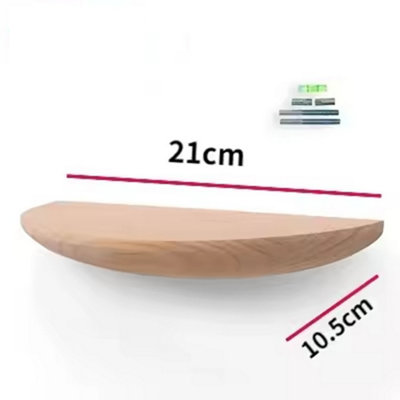  - Hanging Semicircle Wooden Display Shelf