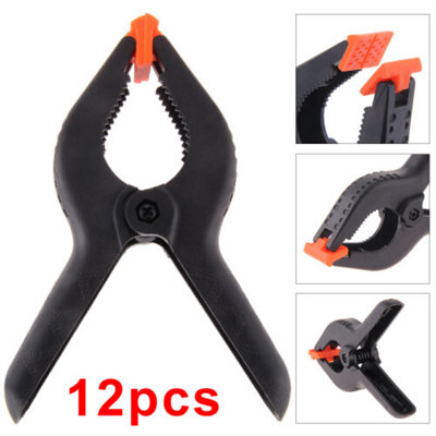 12 X 6" Stall Spring Clamps Large Heavy Duty Clips Tarpaulin Sheets from B&Q