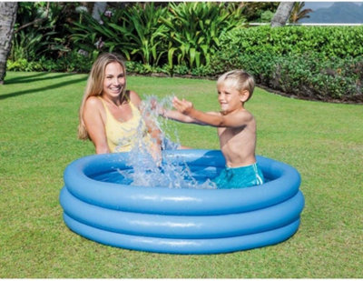 Inflatable Swimming Pool Paddling Pool With Three-Ring Design from B&Q