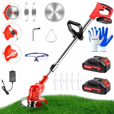 Cordless Strimmer Grass Trimmer Cutter Garden Lawn Edger+2Battery from B&Q