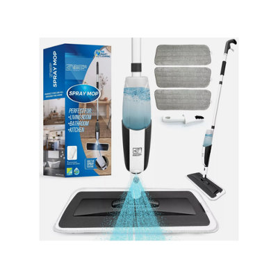 Spray Mop Floor Cleaner Water Spraying With Replacement Pad Microfibre from B&Q