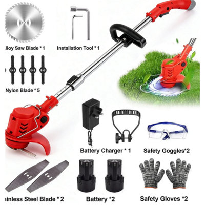 21V Cordless Strimmer With Telescopic Handle2X 2.0Ah Batteries3X Metal ,4X Plastic Blades from B&Q