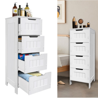  - Chest Of Drawer For Bathroom Floor Cabinets Narrow Storage Unit With 4 Drawers For Living Room Washroom
