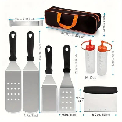 Stainless Steel Oven Set Barbecue Combination Tool Outdoor Bbq Barbecue Set from B&Q