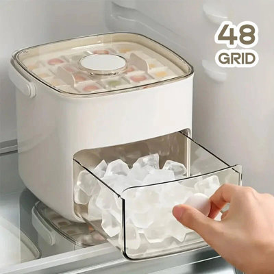 B&Q Portable Ice Maker Machine 48 Ice Cubes, Easy-Press, Fast Countertop Use