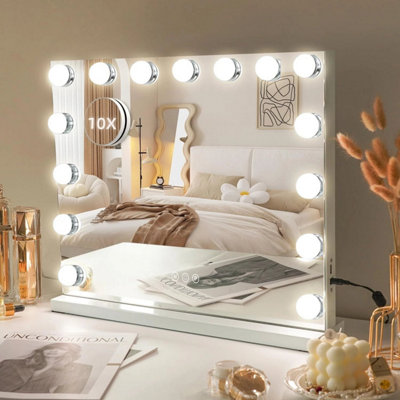 Large Led Hollywood Makeup Mirror Vanity Mirror With Dimmable Led Lights from B&Q