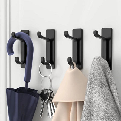 B&Q -  Self Adhesive Hooks Sticky Extra Strong Hanging Up To 6Kg Metal Heavy Duty