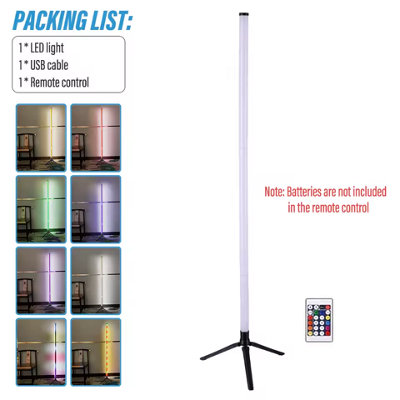 Rgb Corner Floor Lamp  Dimmable Color-Changing Ambient Light For Bedroom from B&Q