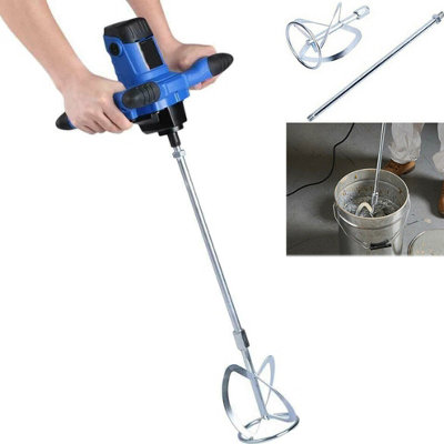 2600W Portable Electric Cement & Paint Mixer  6-Speed Concrete Plaster Grout Mixing Machine from B&Q