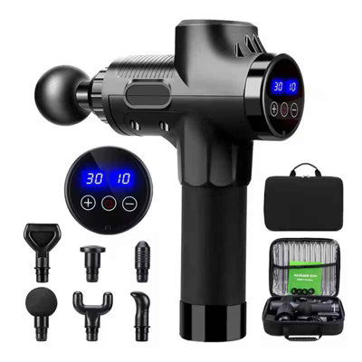 Deep Tissue Massage Gun Electric Percussion Massager For Muscle Recovery & Pain Relief from B&Q
