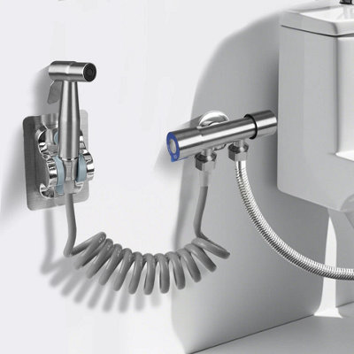 Highpressure Toilet Bidet Sprayer Set With Handheld Spray Gun & Hose For Bathroom from B&Q