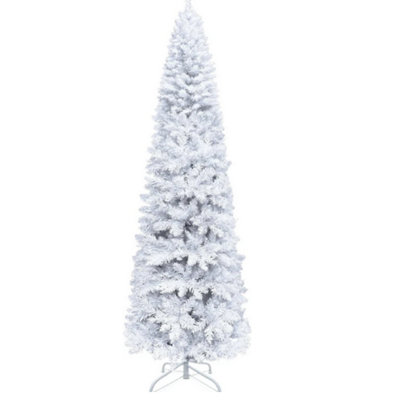 6Ft Slim Pencil Pine Christmas Tree Artificial And Bushy