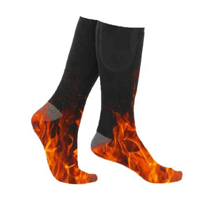 Electric Heated Thermal Socks 3 Level Temperature Control Rechargeable For Skiing Cycling And Camping (Battery Not Included) from B&Q