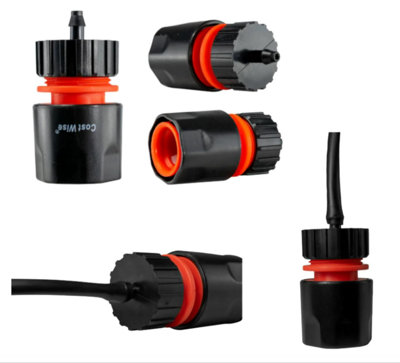 AP Supplies 30Pcs. Female Hose Connector To 4mm Micro BarbMicro Irrigation Fitting Connector Adaptor For Micro Tubing In Irrigation System. from B&Q