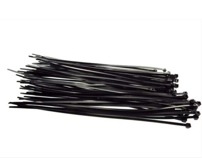 AP Supplies 100Pcs. Cable Ties 3.6mm X 200mm Black from B&Q